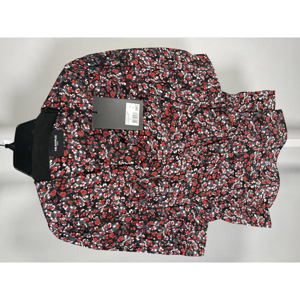 The Kooples Flowers Dot Wrap Peplum Blouse 100% Viscose US Small FR 1 NWT $220 - Picture 2 of 7